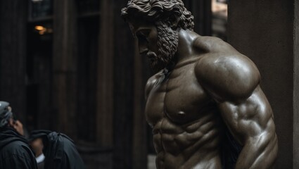 Stoic Essence in Sculpture: A Philosophical Illustration of Stoicism and Wisdom, Stoicism, Generative Al