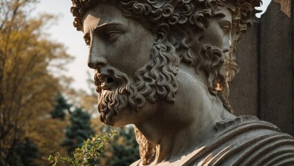 Stoic Essence in Sculpture: A Philosophical Illustration of Stoicism and Wisdom, Stoicism, Generative Al