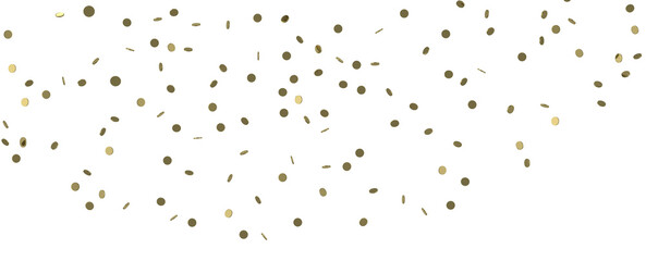 Glorious Cascade: Exquisite 3D Illustration of Glowing Gold Confetti