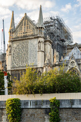 Renovation of cathedral Notre Dame in Paris right after fire.