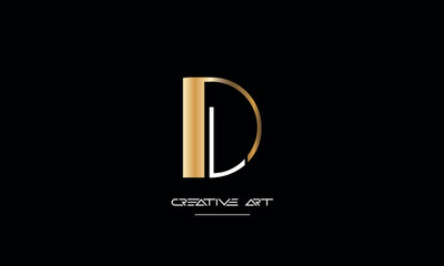LD, DL, L, D abstract letters logo monogram