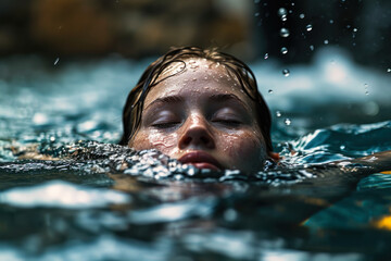 Peaceful Submersion in Calm Waters.