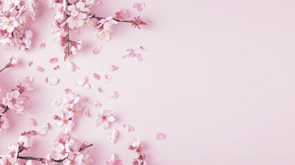 Obraz na płótnie Canvas 桜の花びらの背景素材