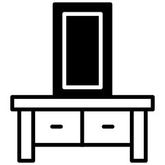 Mirror Table solid glyph icon