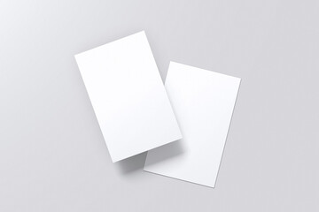 Vertical Business Card 3d Rendering