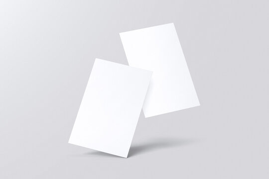 Vertical Business Card 3d Rendering