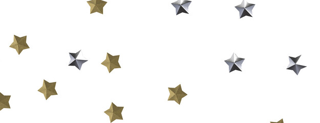 XMAS Stars - Festive christmas card. Isolated illustration white background. -