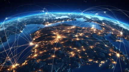 Advanced telecommunication networks upgrade. AI generated