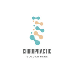Chiropractic logo design vector icon for business with creative concept idea