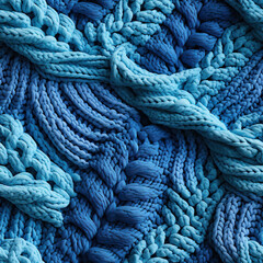 Intricate Blue Weave, Beautiful Assorted Wool Weaving Texture Patterns,Seamless Pattern Images