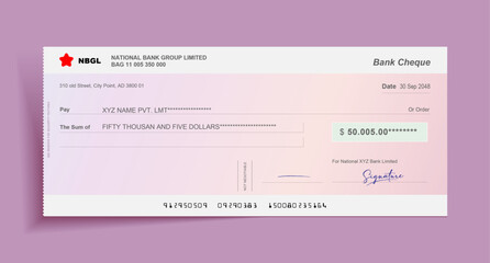 Sophisticated Blank Check Design for Banking and Finance
