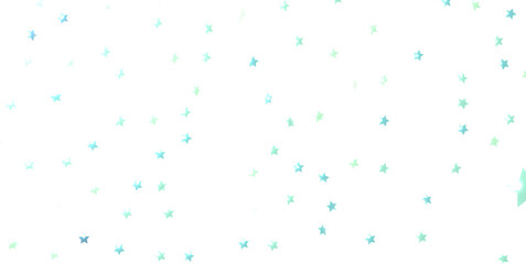 blue stars confetti on gray background. Christmas or winter festive background