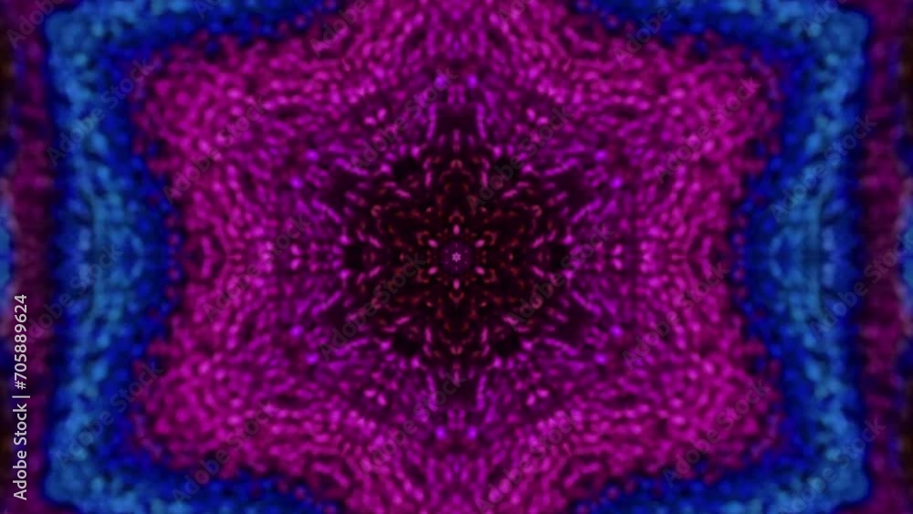 Poster abstract multicolored particles fluid isolated on black. fluid art flowing effect. psychedelic color