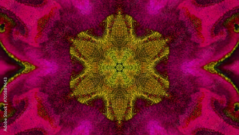 Poster abstract multicolored particles fluid isolated on black. fluid art flowing effect. psychedelic color