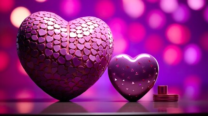 Obraz premium heart on a dark background