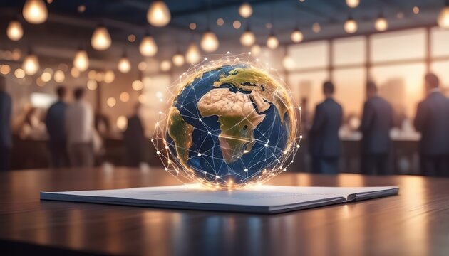 The global communications network facilitates international trade.