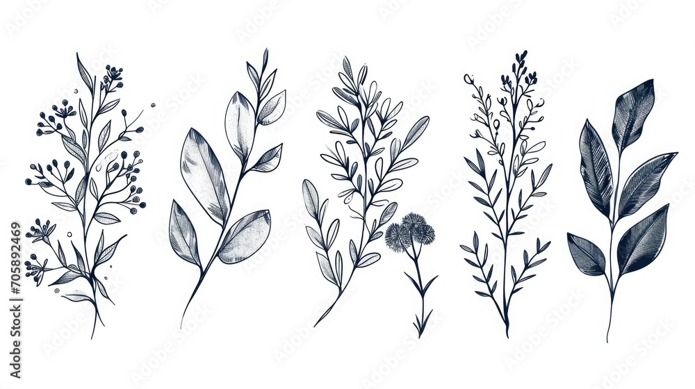 Poster A diverse collection of various types of plants. Perfect for adding a touch of nature to your designs