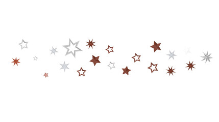 Stellar Christmas Symphony: Exquisite 3D Illustration of Falling Stars in Harmonious Motion for the Holidays