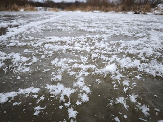 ice on a frozen river