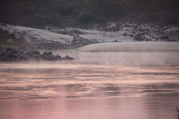 Zambia Zambezi River at dawn