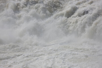 Obraz premium Zambia Zambezi Ngonye waterfall on a sunny autumn day