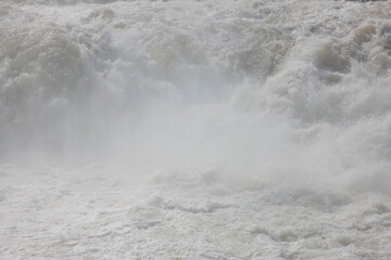 Zambia Zambezi Ngonye waterfall on a sunny autumn day