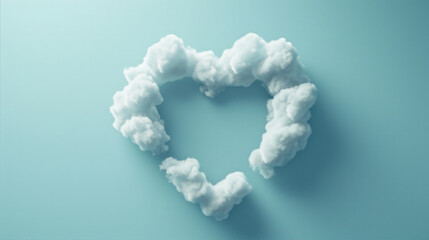 Naklejka premium heart shaped cloud