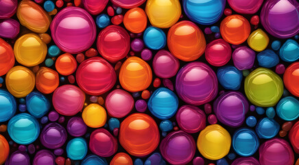 abstract round ball colored background,Generative ai