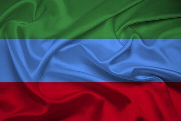 Flag of Dagestan, Fabric and texture Flag of Dagestan.