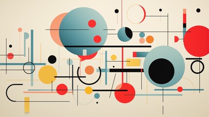 Obraz premium Abstract Neo Memphis style. Decoration art background. Abstract geometric illustration background. Templates for designs. Abstract templates for designs.