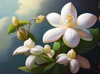 Fototapeta na wymiar white Jasmin flowers