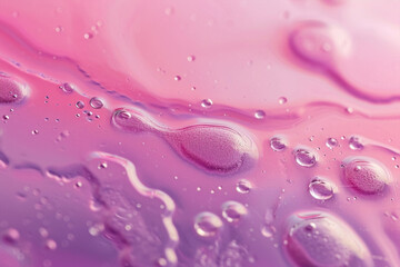 shining pink palette bubbles on liquid fluid, calming and quiet wallpaper background