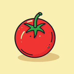 fresh tomato vegetable icon illutration