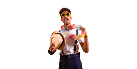 Carnival - Gorgeous Black Man With Brazilian  Carnival Costume