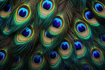 Peacock feathers background