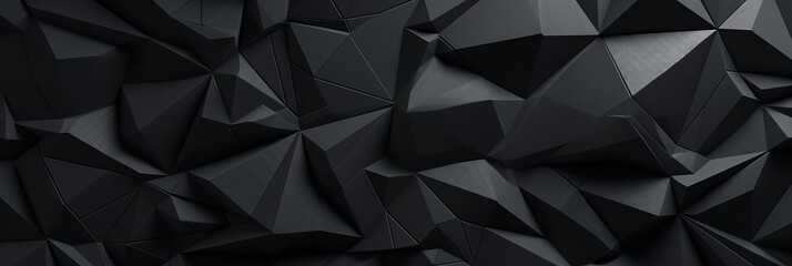 Black stone 3d wall background. Dark brutal wallpaper