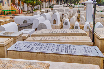 The historical Jewish cemetery of The Ibn Danan Synagogue, located in the Jewish district in Fez, Morocco, Africa.