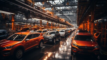 Modern automated car production line