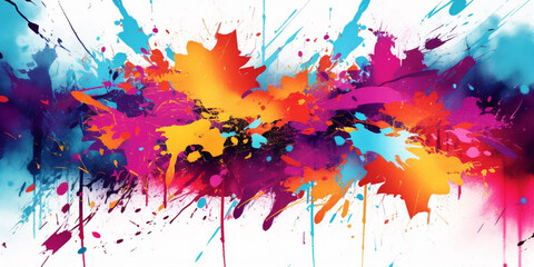 abstract colorful splashes background,Abstract watercolor background with watercolor splashes created generative ai