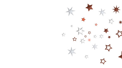 Stardust Christmas Shower: Mesmerizing 3D Illustration Depicting Descending Holiday Star Particles