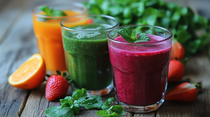 healthy natural organic smoothie made from fresh fruits and berries, detox, weight loss, proper nutrition, drink in a glass, jar of juice, tropical cocktail, ingredients, cooking, breakfast