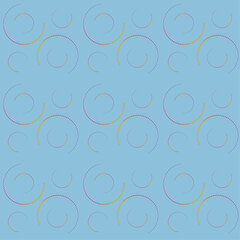 Seamless pattern on blue background