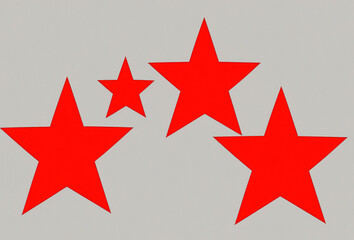 Grey background with four red stars