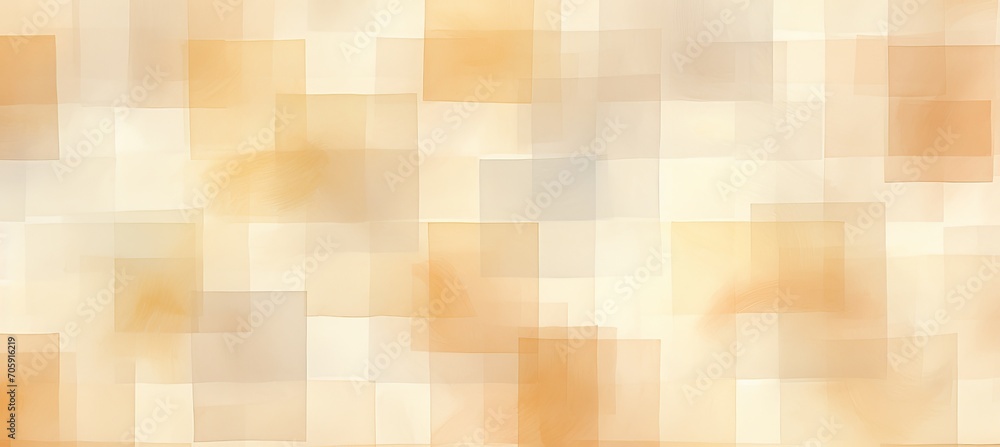 Poster soothing peach fuzz checkered background with calming squares for a tranquil ambiance