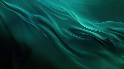 Mystic Depths: Abstract Symphony of Green and Blue Hues. Generative AI