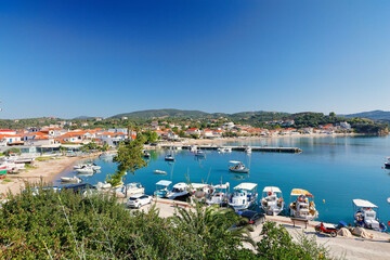 Obraz premium Finikounta is a fishing village in Messinia, Greece