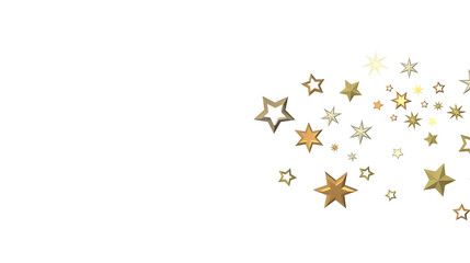 Shimmering Starry Christmas: Spectacular 3D Illustration Showcasing Falling Holiday Stars