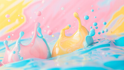 Obraz premium Background with paint splash, pastel colors.