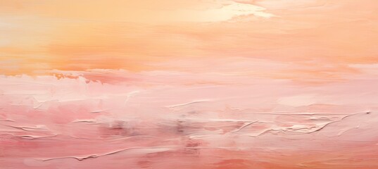 Abstract impressionistic background with pink and peach colored paint strokes and soft fuzzy shades