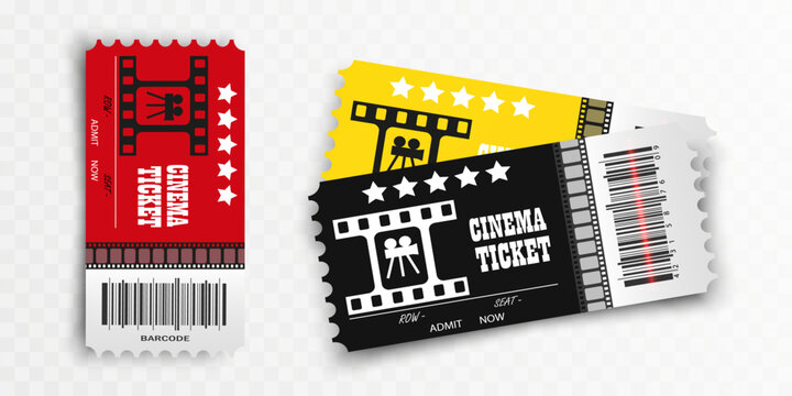 Cinema tickets. Movie flier  template.

